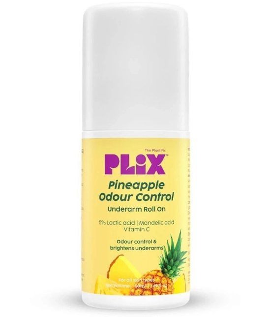 Plix Pineapple Odour Control Underarm Rollon with 5% Lactic acid & 1% Mandelic Acid Perfume50 ml