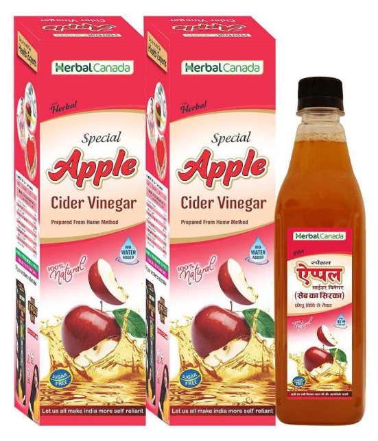 Herbal Canada Apple Cider Vinegar 500 ml Fruit Pack of 2