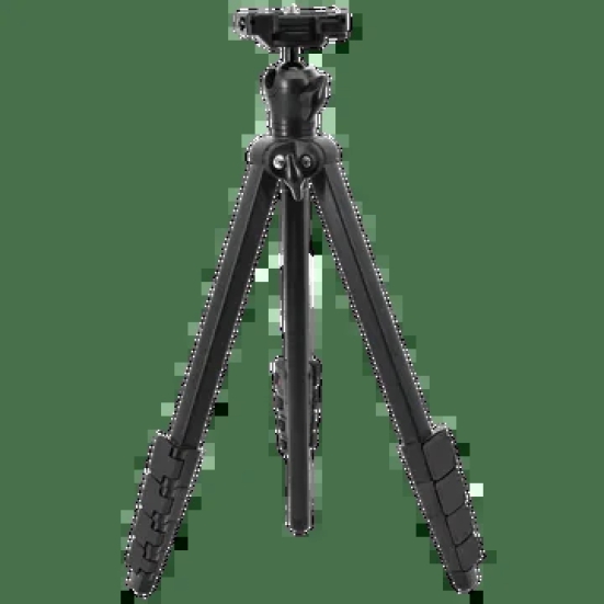 Croma 148cm Adjustable Tripod for Mobile and Camera (360 Degree Rotatable, Black)