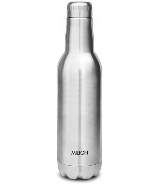 Milton Pride 600 Themosteel Hot and Cold Water Bottle, 500 ml, Silver - Silver