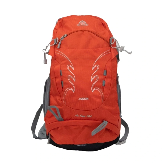 Pro Trekking Backpack 25 Ltr: Ventilated Backpack with Hydration Compatibility and Built-in Rain Cover for Multi-Day Hikes (Colour - Orange) by Total Sporting And Fitness Solutions Pvt Ltd