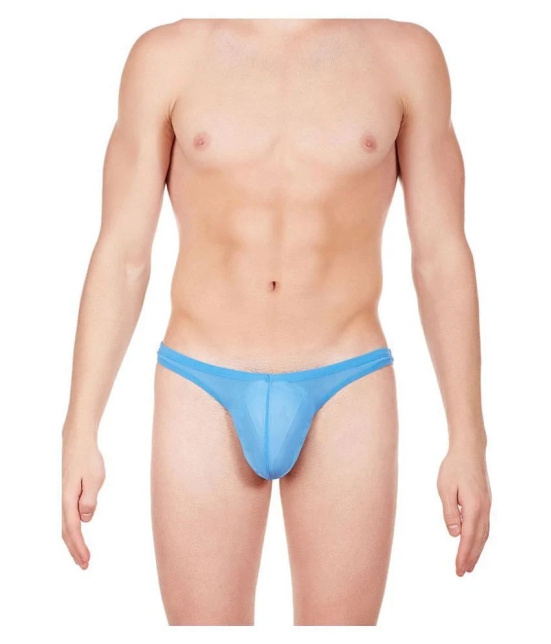 La Intimo Nylon Mens Thongs ( Blue ) - S