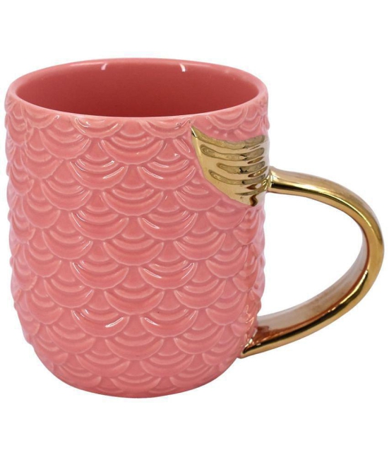 Kookee - Peach Ceramic Coffee Mug ( Pack of 1 ) - Peach