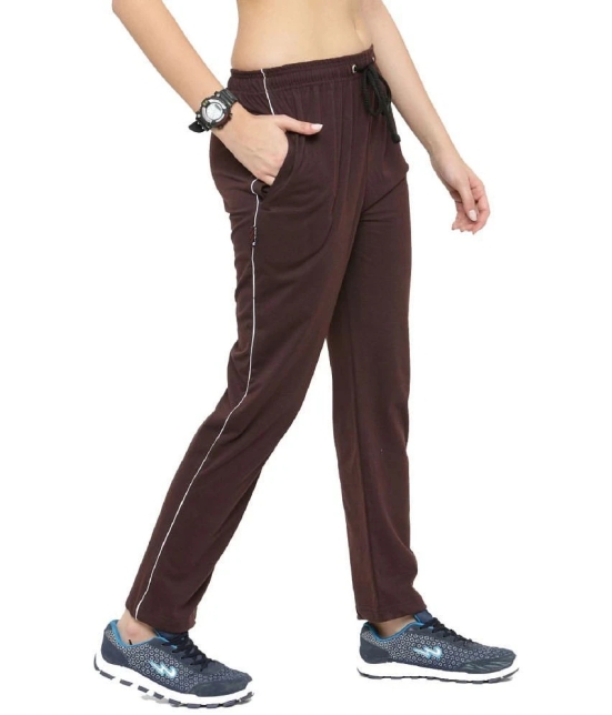 Uzarus Brown Cotton Blend Trackpants - Single - M