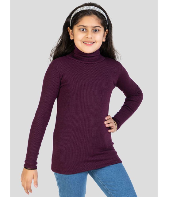 YHA - Purple Woollen Girls T-Shirt ( Pack of 1 ) - None