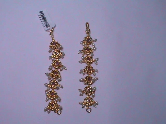 Indian Traditional Gold Plated Chandbali Earrings With Pearls