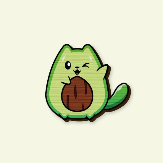 Avo-Dorable Pin-1.2 x 1.1 in