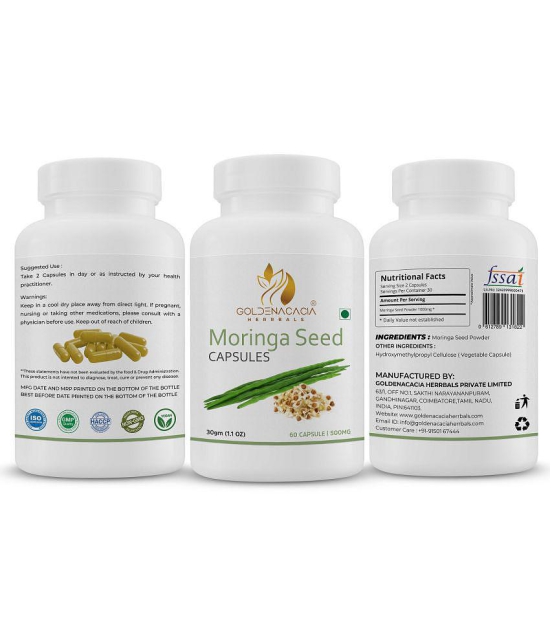 GOLDENACACIA HERRBALS Moringa Seed 60 Capsule 1 no.s