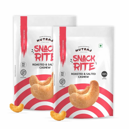 Nutraj Snackrite Roasted and Salted Cashew 150gm 150g (Pack of 2)