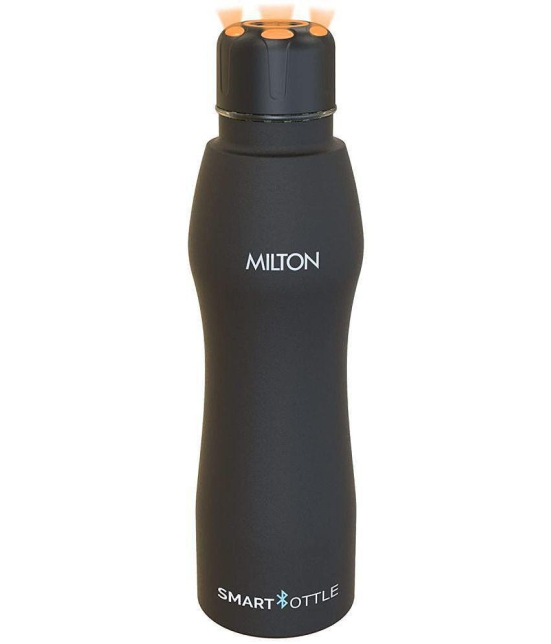 Milton Smart Stainless Steel Water Bottle (880 ml) Black - Black