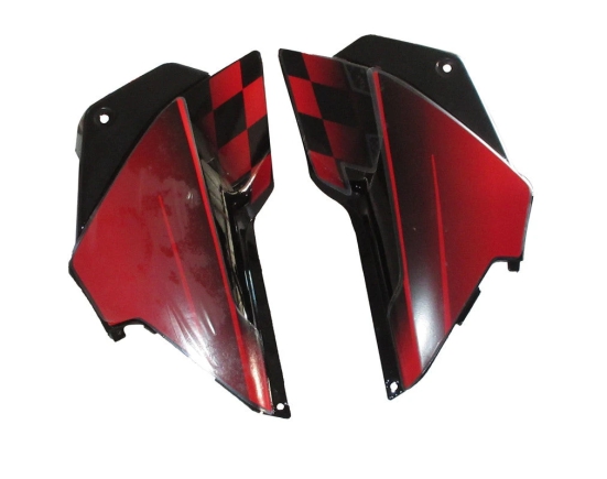 Side Panel / Side Cowl Set Fit For Hero Glamour New Model Black(Red Sticker)