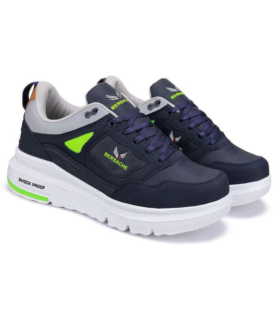 Bersache Casual Shoes Blue Mens Outdoor - None