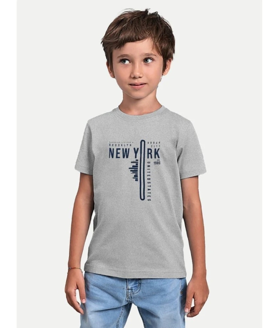 Radprix Grey Cotton Blend Boys T-Shirt ( Pack of 1 ) - None