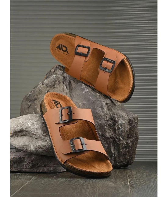 Aadi Tan Mens Slide Flip Flop - None