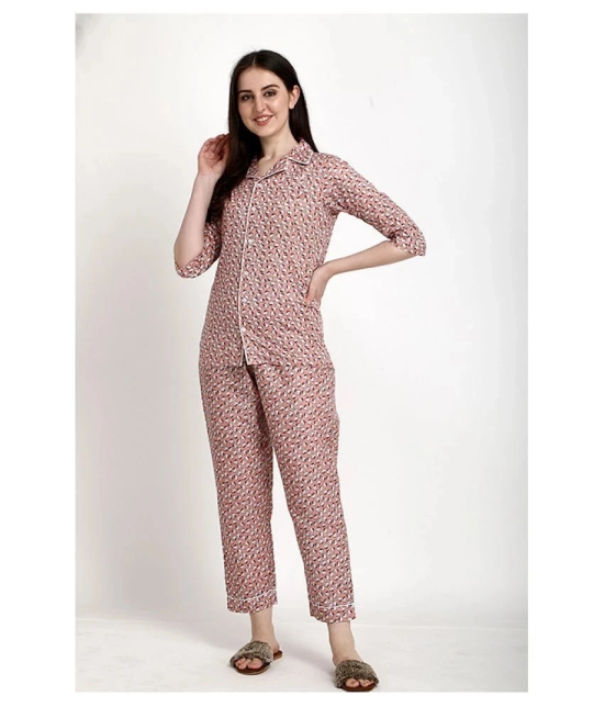 Berrylicious Cotton Nightsuit Sets - Brown - 2XL