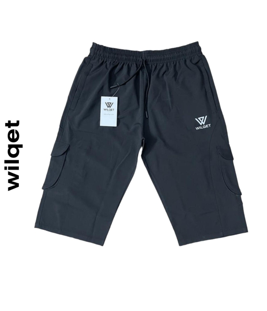 Mens 3-4th. Cargo Shorts-Black / XXL