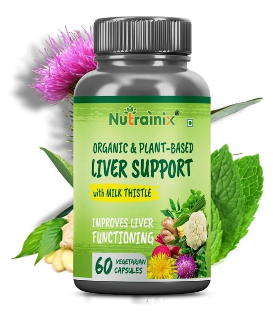 Nutrainix Organic Liver Support with Milk Thistle 60 no.s Unfalvoured Minerals Capsule