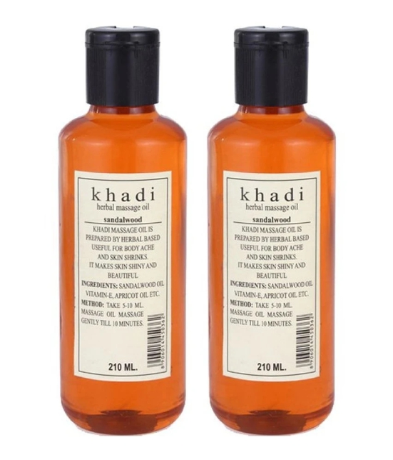 Khadi Sandalwood Massage Oil  (Twinpack) 210Ml With