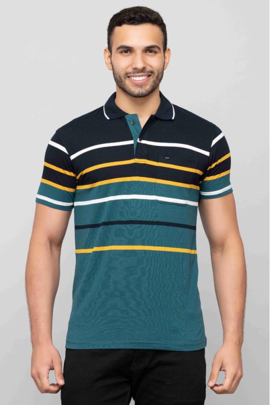 Mens Polo Striper Tshirt with Pocket