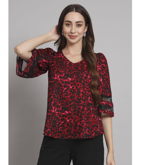 Curvydrobe Wine Polyester Women's A-Line Top ( Pack of 1 ) - None