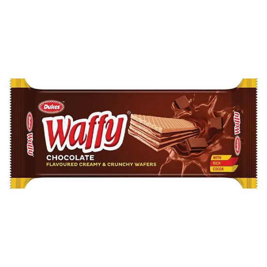 Dukes Waffy Wafers - Chocolate Flavoured Creamy & Crunchy, 60 G Pouch