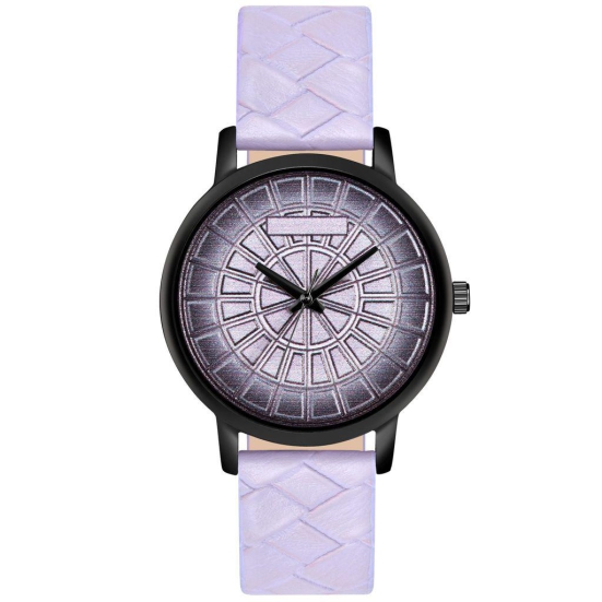 Loretta MT-509 Purple Leather Belt Slim Dial Women & Girls Watch