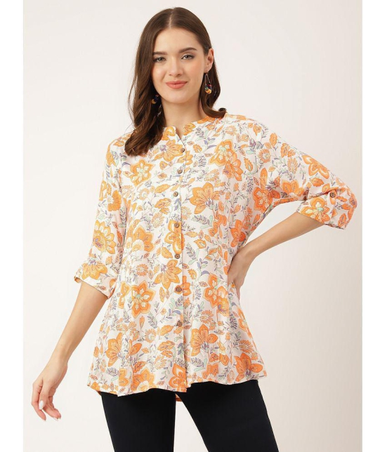 Divena - Orange Rayon Womens Regular Top ( Pack of 1 ) - None