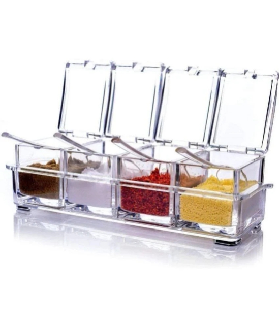 KALPVRUKSH ENTERPRISE Acrylic Transparent Spice Container ( Set of 1 ) - Transparent