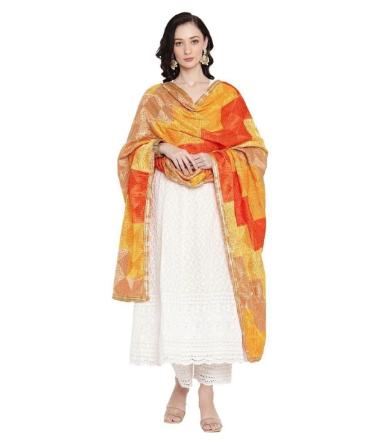 Sahej Suits & Phulkari Yellow Chiffon Dupatta - Single