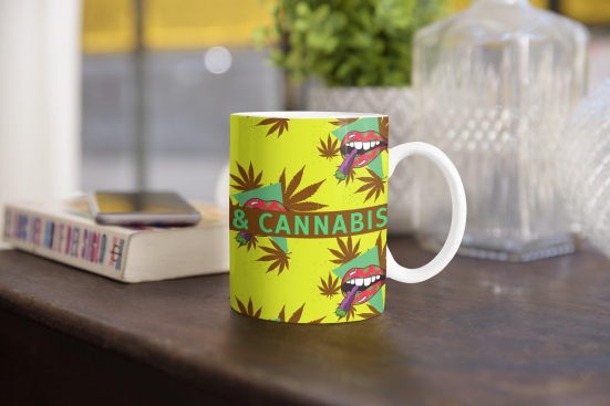 Coffee & Cannabis - Printed Coffee Mug