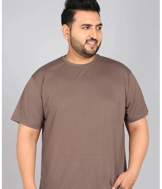 XFOX Cotton Blend Regular Fit Solid Half Sleeves Mens T-Shirt - Brown ( Pack of 1 ) - None