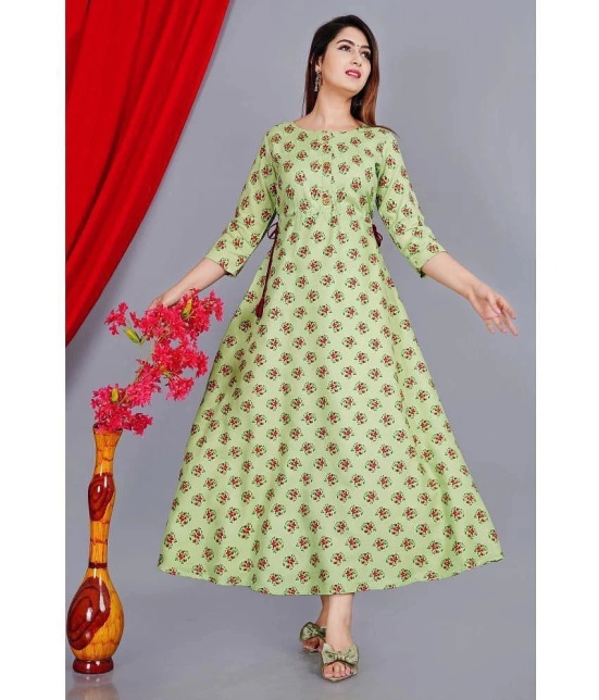 SIPET - Mint Green Rayon Womens Flared Kurti ( Pack of 1 ) - None