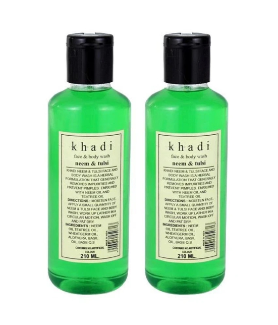 Khadi Neem & Tulsi Body & Face  Wash  (Twin Pack) 210Ml