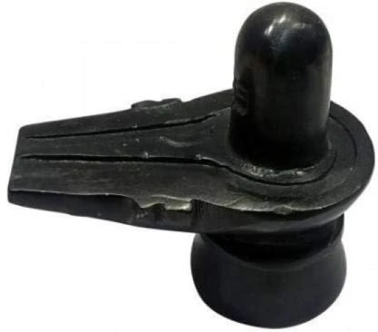 Satguru Black Marble Shivling/Shiva Lingam for Pooja Purpose Stone Shiv Linga Idol (Material: Marble Stone, Weight: 100 GMS Each) (1)