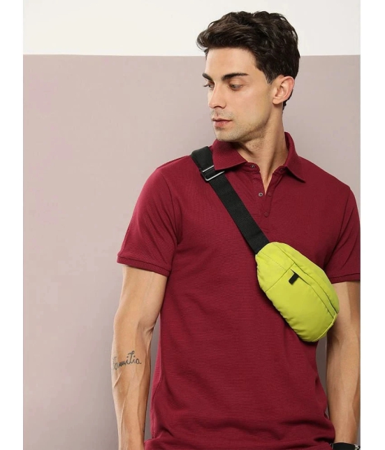 Dillinger Cotton Regular Fit Solid Half Sleeves Mens T-Shirt - Maroon ( Pack of 1 ) - None