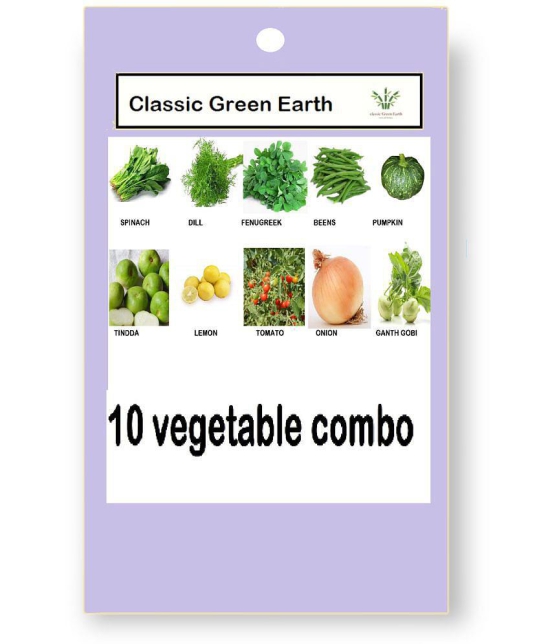 CLASSIC GREEN EARTH - Vegetable Seeds ( 10 VEGETABLE COMBO SEEDS )