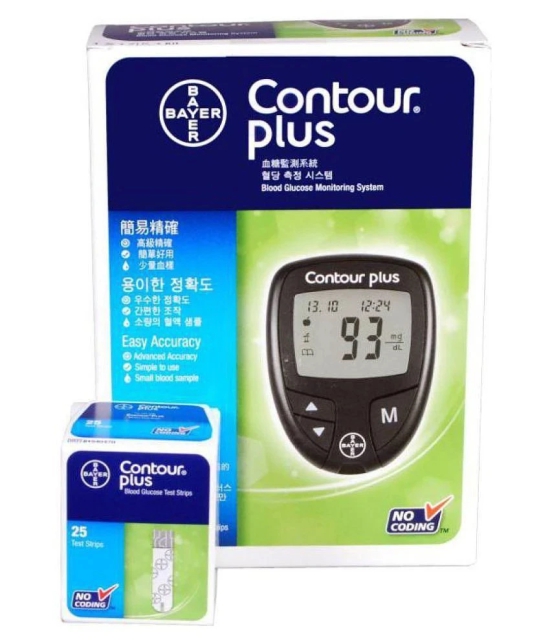 Bayer Contour Plus Glucometer with 25 Test Strips