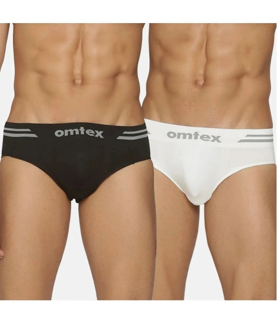 Omtex Multicolor Spandex Mens Briefs ( Pack of 2 ) - None