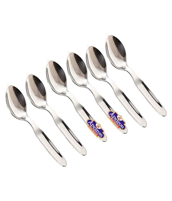 APEIRON 6 Pcs Stainless Steel Serving Spoon - Silver