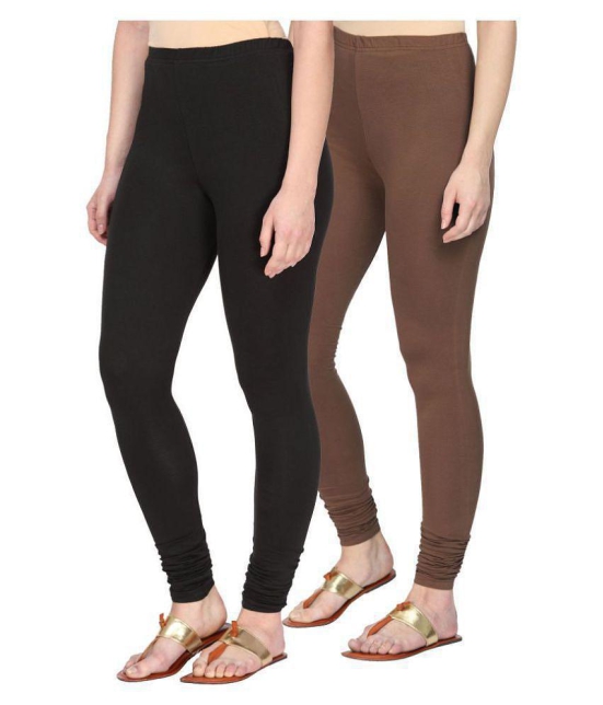 Alena Cotton Lycra Pack of 2 Leggings - XL