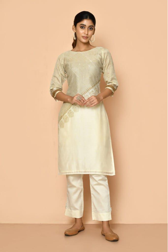 Zeba Handloom maheshwari silk kurta set for women