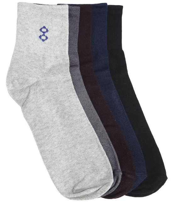 Texlon - Multicolor Cotton Men's Ankle Length Socks ( Pack of 5 ) - Multicolor