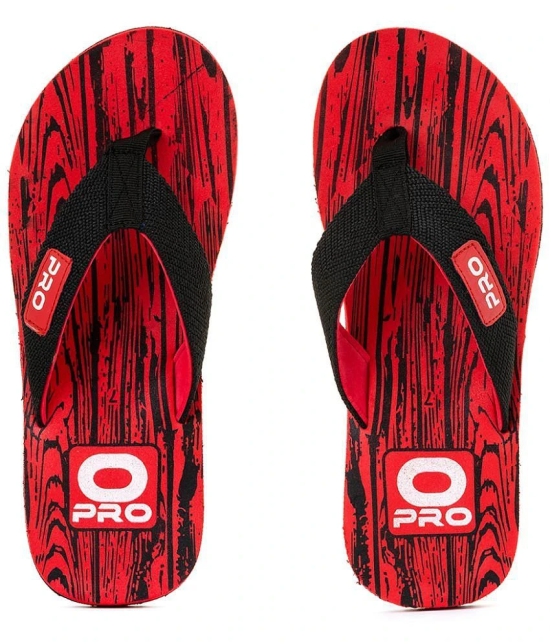 Khadims - Red Mens Thong Flip Flop - None