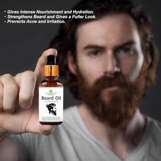 Soundarya Herbs Evergreen Ayurveda Beard Oil for Badass Beard for Men & Boys