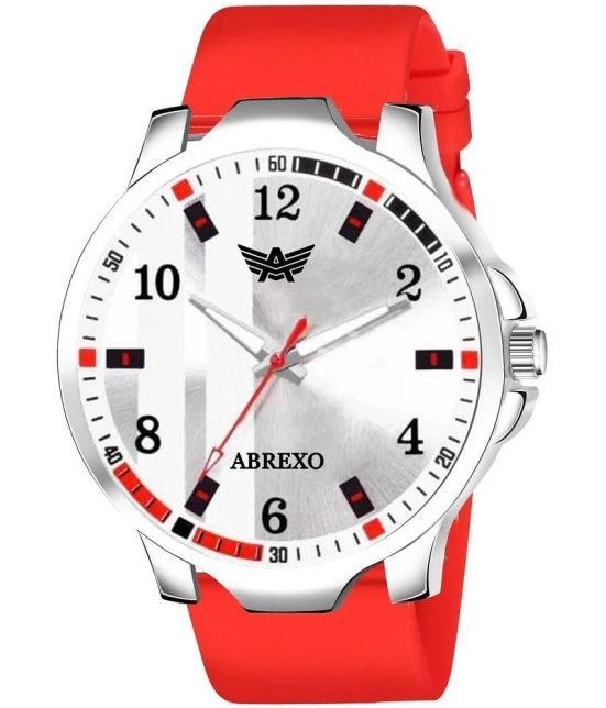 Abrexo Red Silicon Analog Mens Watch