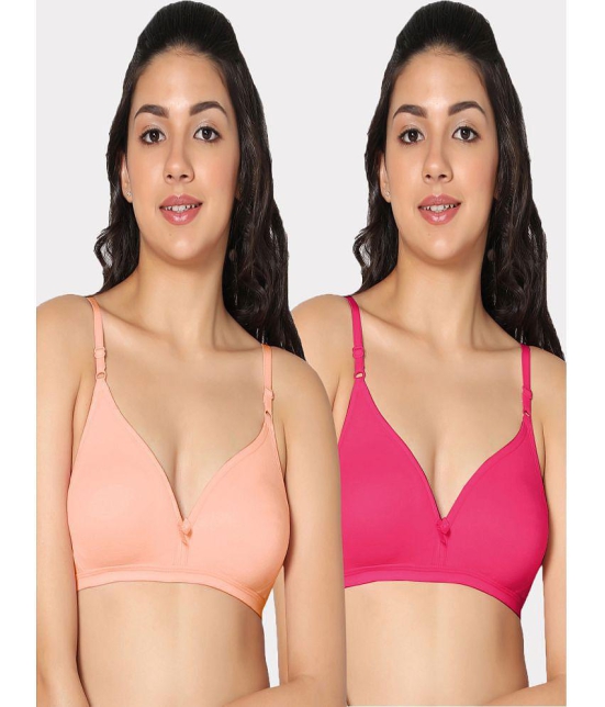 IN CARE LINGERIE - Multicolor Cotton Non Padded Women's T-Shirt Bra ( Pack of 2 ) - None