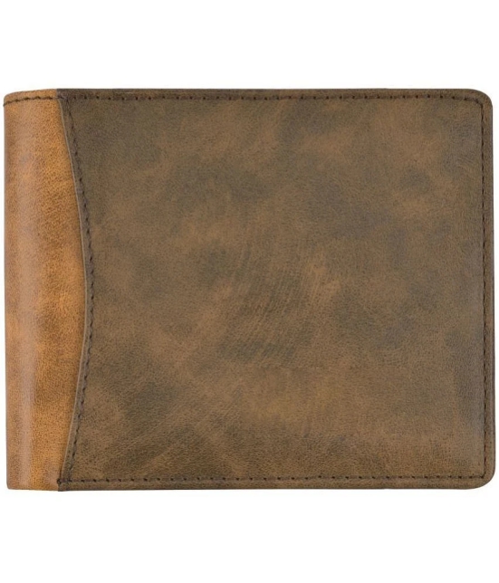 GEEO Brown Faux Leather Mens Regular Wallet ( Pack of 1 ) - Brown