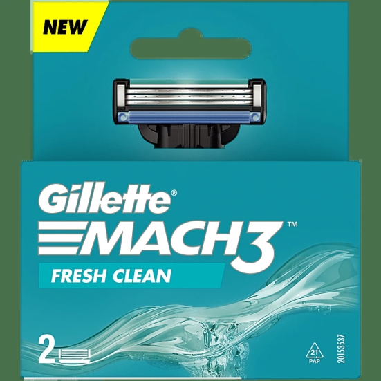 Gillette Mach 3 Blades, 2 Pcs