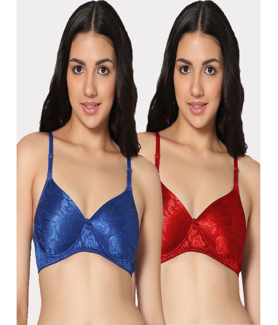 IN CARE LINGERIE - Multicolor Polyester Heavily Padded Women's T-Shirt Bra ( Pack of 2 ) - None