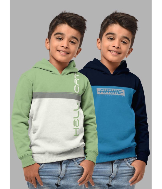 HELLCAT - Multi Color Cotton Blend Boys Sweatshirt ( Pack of 2 ) - None